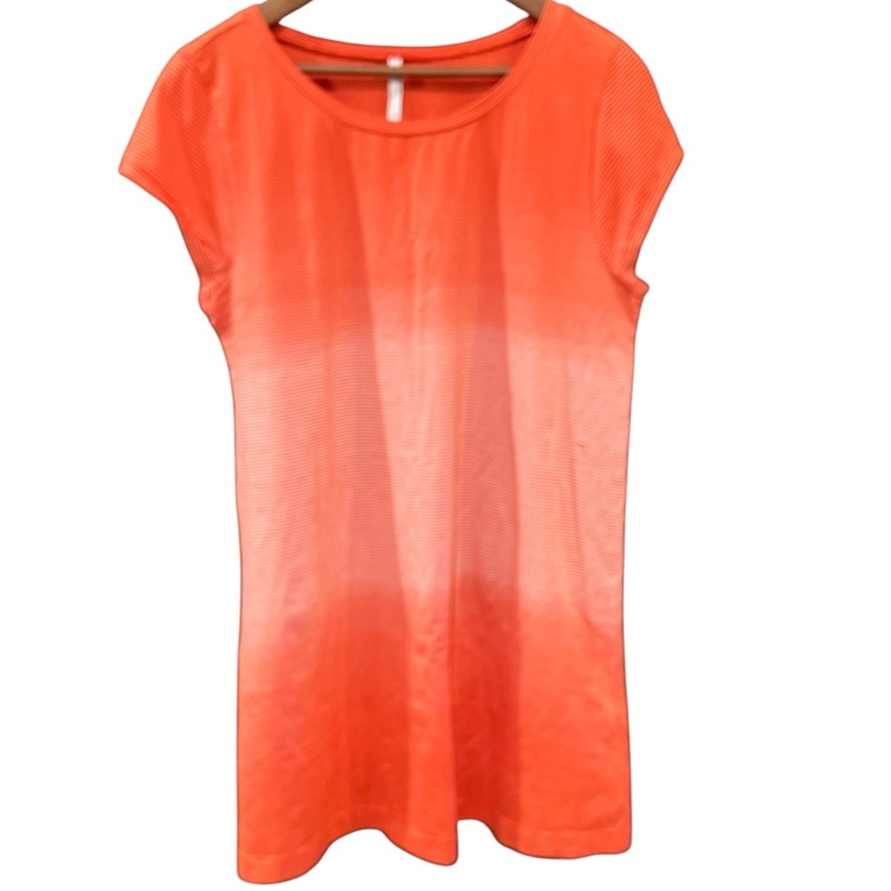 Old Navy Women's Red/ Orange Ombre Short Sleeve Dress Size XL